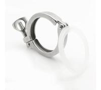 1 Ensemble de Virole à Trois Pinces en Acier Inoxydable SS304, raccord sanitaire à Trois trèfle, for Accessoires de Jardin Domestique(1.5Inch x K50.5)