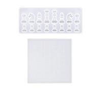 1 ensemble d'échecs + damier en silicone pour fabriquer des échiquier en résine époxy