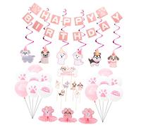 1 Ensemble Décoration de Fête pour Chien de Ballons Anniversaire Thématique pour Chiens Ornements et Bannières pour Unique et Amusante