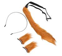 1 Ensemble Déguisement Peluche à Oreilles Queue Accessoires Créatifs pour Halloween Cosplay et Fêtes Costumées