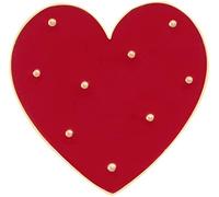 1 ensemble d'épingles rouges en émail en forme de cœur pour femme, veste en denim, pin's décoratif, bijoux tendance, cadeau taille 1, traitement astucieux