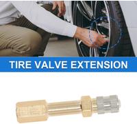1 Ensemble D'Extension De Valve De Pneu De 50Mm Avec Capuchon Anti-Poussière Universel En Cuivre à 180 Degrés Pour Voiture Moto Camping-Car Camion Vélo