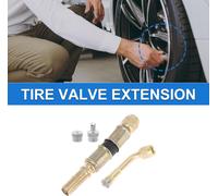 1 Ensemble D'Extension De Valve De Pneu En Cuivre À 135 Degrés Avec Prolongateur De Valve De Pneu En Plastique Universel De 75Mm Pour Voiture Moto Camping-Car Camion Vélo