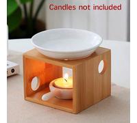 1 Ensemble Diffuseur De Brûleur D'huile Essentielle En Céramique, Support De Lumière De Thé Floral Creusé Pour Huile De Parfum, Réchauffeur D'huile D'aromathérapie, Décoration De La Maison Pour Les Va