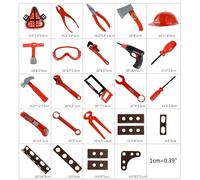 1 Ensemble D'outils De Jardin Semblant Jouer Outil De Réparation En Plastique Ingénierie Maintenace Jouets P31b
