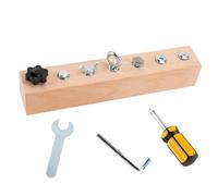 1 ensemble d'outils pour tout-petits, jouet d'apprentissage en bois, planche occupée, jeu de tournevis, outils 'activités, jouets Montessori, compétences de base, jouet sensoriel éducatif pour
