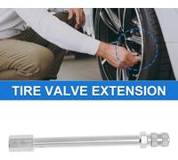 1 Ensemble Extension Valve Pneu De 90Mm Avec Capuchon Anti-Poussière Universel Nickel Plaqué à 180 Degrés Prolongateur De Valve De Pneu Pour Voiture Moto Camping-Car Camion Vélo