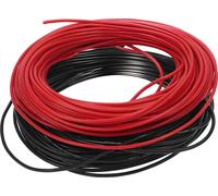 1 Ensemble Fil Mise Terre Universel 18Awg Autoradio, Automobile, Haut-Parleurs Voiture Fil Alimentation Entièrement Isolé Gaine Toucher Doux Tc Noir, Rouge 66Ft Noir + 66Ft Rouge