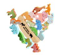 1 Ensemble Jeu Équilibre Bois pour Garçon Fille Animal Équilibré Empilable Éducatif pour Garçons et Filles Développement Intellectuel et Social pour Activités Famille
