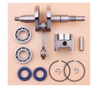 1 ensemble joint d'huile de roulement vilebrequin et Kit segments Piston 37mm adaptés aux pièces moteur tronçonneuse STIHL MS170 MS 170 017