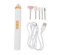 1 Ensemble Kit de Ponceuse Électrique pour Ongles Outil USB Rechargeable Machine à Ongles pour Sablage et Exfoliation pour Débutants
