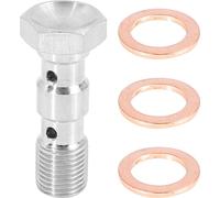 1 Ensemble M10x1.0 Métrique Filetage Double Banjo Boulon Frein Raccord Adaptateur