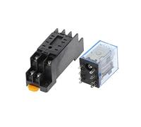 1 ensemble MY2P HH52P MY2NJ 12V 24V DC/110V 220V AC bobine usage général DPDT Micro Mini relais avec socle de prise(AC 24V)