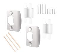 1 Ensemble Plaque de Verrouillage de Porte, Standard Gâche de Loquet Sécurité Matériel pour la Maison le Bureau le Magasin l'Extérieur l'Intérieur la Réparation de Porte la Réparation (Argent)