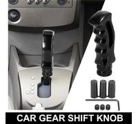 1 Ensemble Pommeau Levier Vitesse Universel Manuel Voiture Manette Aluminium Alliage Noir