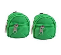 1 Ensemble Porte-clés Mini Sac à Porte-clés Mignon Sac à Main Bourse Porte-clés Suspendu à Un Portefeuille Mini à Porte-Monnaie Petit à Toile de Nylon Vert