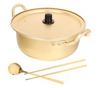 1 Ensemble Pot à Nouilles Coréen Antiadhésif Baguettes Dorées pour Instant Noodles Soupe