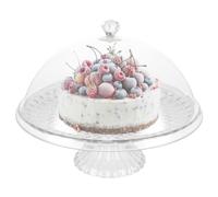 1 Ensemble Présentoir à Gâteau Multifonction, Cloche à Gâteaux Transparent avec Plateau, Plat à Gâteau de 30 CM Hauteur 16,5 CM, Porte Gateau sur Pied, pour Gâteau à la Crème Dessert, Réutilisable