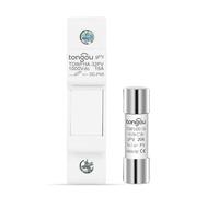 1 ensemble solaire pour fusible PV 10-30 A 1000 V avec support de protection, plastique résistant aux hautes températures, pour réseaux de cordes PV et panneaux solaires, 95 x 76 x 21 mm, blanc