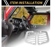 1 Ensemble Tableau Bord C?tšŠ Air Ventilation Pour Ac Prise Courant Couverture Garniture Pour Jeep Wrangler Jl Jlu 2018-2024 Tiret Climatisation Ventilation Couverture Abs ArgentšŠ