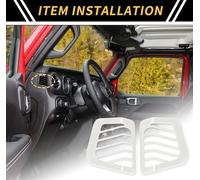 1 Ensemble Tableau Bord C?tšŠ Air Ventilation Pour Ac Prise Courant Couverture Garniture Pour Jeep Wrangler Jl Jlu 2018-2024 Tiret Climatisation Ventilation Couverture Abs Blanc