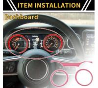 1 Ensemble Tableau Bord Instrument Panneau Anneau Couverture Garniture Pour Jeep Wrangler Jl Jlu 18-24 Pour Jeep Gladiator Jt 2 Porte 4 Porte Centrale Tableau Bord Mšštre Abs Rose