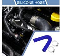 1 Ensemble Tuyau En Silicone Bleu De Voiture 135° 16Mm/0,63" Id 102Mm/4,02" Longueur Avec Colliers Tuyau De Refroidisement Universel