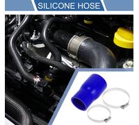 1 Ensemble Tuyau En Silicone Bleu De Voiture 70-57Mm/2.75"-2.24" Id 127Mm/5" Longueur 0 Degrés Avec Colliers Tuyau De refroidissements Universel