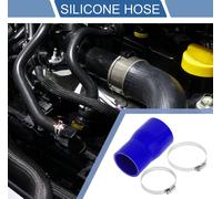 1 Ensemble Tuyau En Silicone Bleu De Voiture 70-60Mm/2.75"-2.36" Id 127Mm/5" Longueur 0 Degrés Avec Colliers Tuyau De refroidissements Universel