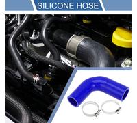 1 Ensemble Tuyau En Silicone Bleu De Voiture 90 Degrés Universel Avec Colliers De Serrage Pour Liquide De refroidisement - Id 32Mm/1.26"-35Mm/1.38" Longueur 102Mm/4.02"