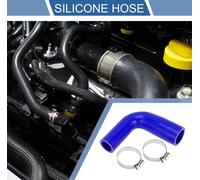 1 Ensemble Tuyau En Silicone Bleu De Voiture Universel De 90 Degrés Avec Colliers De Serrage Pour Liquide De refroidisement - Id 25Mm/0,98"-32Mm/1,26" Longueur 102Mm/4,02"