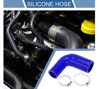1 Ensemble Tuyau En Silicone Bleu De Voiture Universel De 90 Degrés Avec Colliers De Serrage Pour Liquide De refroidisement - Id 32Mm/1.26"-42Mm/1.65", Longueur 102Mm/4.02"