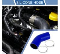 1 Ensemble Tuyau En Silicone De Voiture Bleu Noir 45° 63Mm/2.48" Id 102Mm/4.02" Longueur Avec Colliers Tuyau De Refroidisement Universel