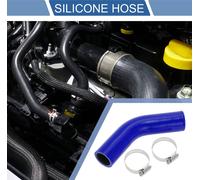 1 Ensemble Tuyau En Silicone De Voiture Bleu Noir 45 Degrés 32Mm/1.26" Id 102Mm/4.02" Longueur Avec Colliers Tuyau De refroidisement Universel