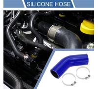1 Ensemble Tuyau En Silicone De Voiture Bleu Noir 45 Degrés 48Mm/1.89" Id 102Mm/4.02" Longueur Avec Colliers Tuyau De Liquide De refroidisement Universel