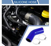 1 Ensemble Tuyau En Silicone De Voiture Bleu Noir 45Mm/1.77" Id 90Mm/3.54" Longueur 45 Degrés Avec Colliers Tuyau De refroidisement Universel