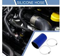 1 Ensemble Tuyau En Silicone De Voiture Bleu Noir 70Mm/2.76" Id 127Mm/5" Longueur 0 Degré Avec Colliers Tuyau De Liquide De Refroidisement Universel