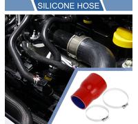 1 Ensemble Tuyau En Silicone De Voiture Bleu Rouge 80-63Mm/3.15"-2.48" Id 127Mm/5" Longueur 0 Degrés Avec Colliers Tuyau De refroidissements Universel