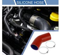 1 Ensemble Tuyau En Silicone De Voiture Rouge Bleu 45° 63Mm/2.48" Id 102Mm/4.02" Longueur Avec Colliers Tuyau De Refroidisement Universel