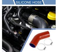 1 Ensemble Tuyau En Silicone De Voiture Rouge Bleu 45Mm/1,77" Id 90Mm/3,54" Longueur 45 Degrés Avec Colliers Tuyau De refroidisement Universel