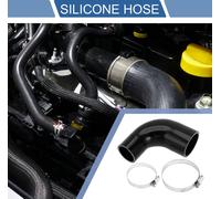 1 Ensemble Tuyau En Silicone Noir De Voiture 90 Degrés 45Mm/1.77"-60Mm/2.36" Id 102Mm/4.02" Avec Colliers Tuyau De refroidisement Universel