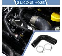 1 Ensemble Tuyau En Silicone Noir Pour Voiture 90 Degrés 25Mm/0,98"-32Mm/1,26" Id 102Mm/4,02" Avec Colliers Tuyau De refroidisement Universel