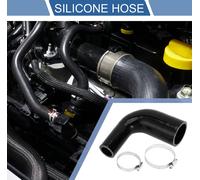 1 Ensemble Tuyau En Silicone Noir Pour Voiture 90 Degrés 25Mm/0.98"-45Mm/1.77" Id 102Mm/4.02" Avec Colliers De Serrage Tuyau De refroidisement Universel
