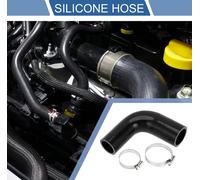 1 Ensemble Tuyau En Silicone Noir Pour Voiture 90 Degrés 32Mm/1.26"-38Mm/1.5" Id 102Mm/4.02" Avec Colliers Tuyau De refroidisement Universel