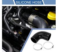1 Ensemble Tuyau En Silicone Noir Pour Voiture 90 Degrés 63Mm/2.48"-70Mm/2.76" Id 102Mm/4.02" Avec Colliers Tuyau De refroidisement Universel