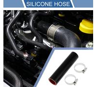 1 Ensemble Tuyau En Silicone Noir Rouge De Voiture 28Mm/1,1" Id 150Mm/5,91" Longueur 0° Avec Colliers Tuyau De Refroidisement Universel