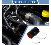 1 Ensemble Tuyau En Silicone Noir Rouge De Voiture 76-83Mm/2.99"-3.27" Id 127Mm/5.00" Longueur 0 Degré Avec Colliers Tuyau De refroidissements Universel