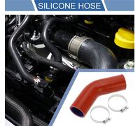 1 Ensemble Tuyau En Silicone Rouge Bleu De 45Mm/1.77" Id 102Mm/4.02" Longueur 45 Degrés Avec Colliers Tuyau De refroidisement Universel