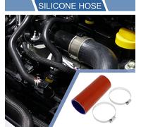 1 Ensemble Tuyau En Silicone Rouge Bleu De 57Mm/2,24" De Diamètre Intérieur Et De 150Mm/5,91" De Longueur à 0 Degré Avec Colliers Tuyau De Refroidisement Universel
