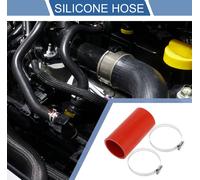 1 Ensemble Tuyau En Silicone Rouge De Voiture 57Mm/2,24" Id 127Mm/5" Longueur 0 Degré Avec Colliers Tuyau De refroidisement Universel
